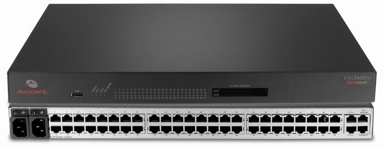 ACS6048DAC-001 Avocent Cyclades 48-Ports ACS 6048 Console Server Plus Dual AC Power Supply