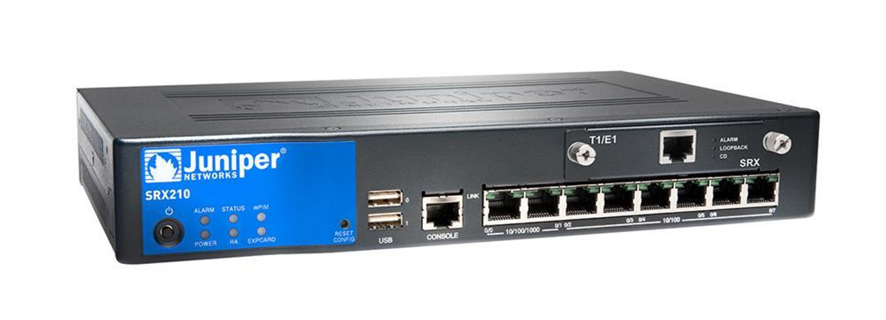 SRX210H-POE Juniper 8port Srx 210 1pim Slot 1excd 1GB 1GB Fl with 4port Poe Ps (Refurbished)