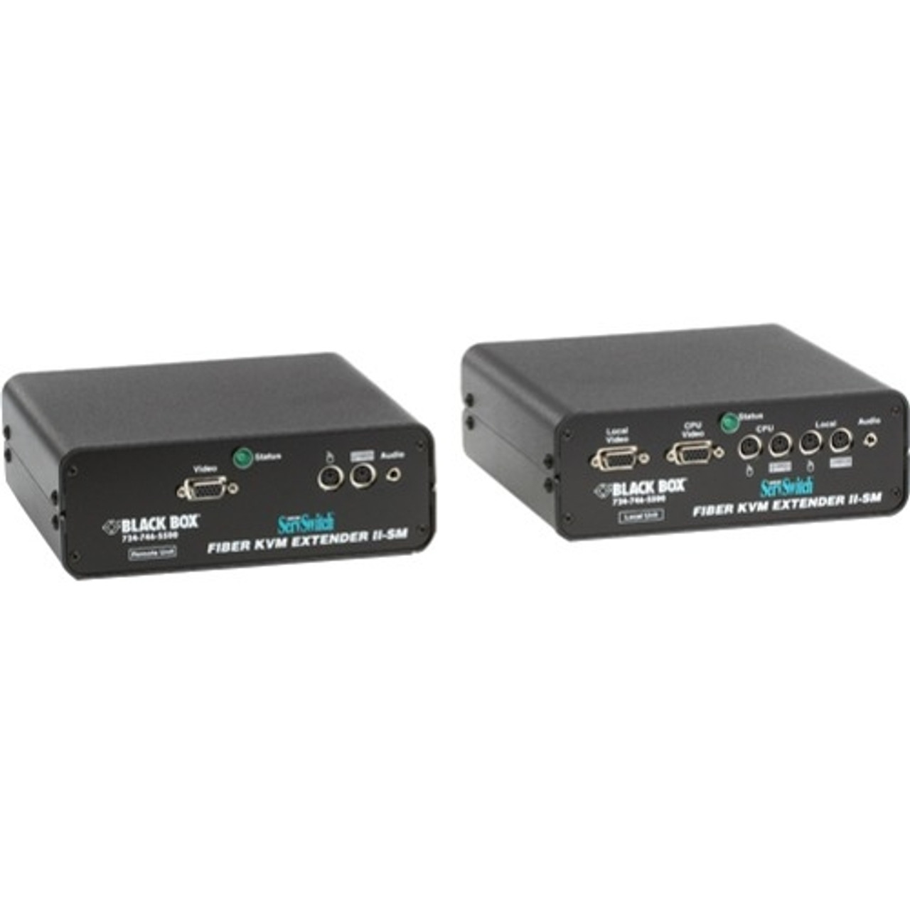 ACS251A-R2 Black Box ServSwitch Fiber KVM Extender II-SM (Single-Mode)