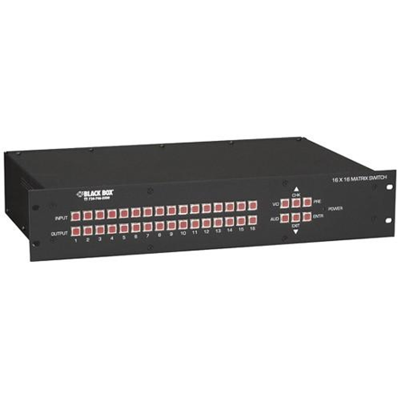 AC1122A-RJ45 Black Box AC1122A-RJ45 Matrix Video Switch 16 x HD-15 Video In, 16 x RJ-45 Network, 2 x DB-9 Serial, 1 x RJ-45 Control 1900 x 1200 60Hz