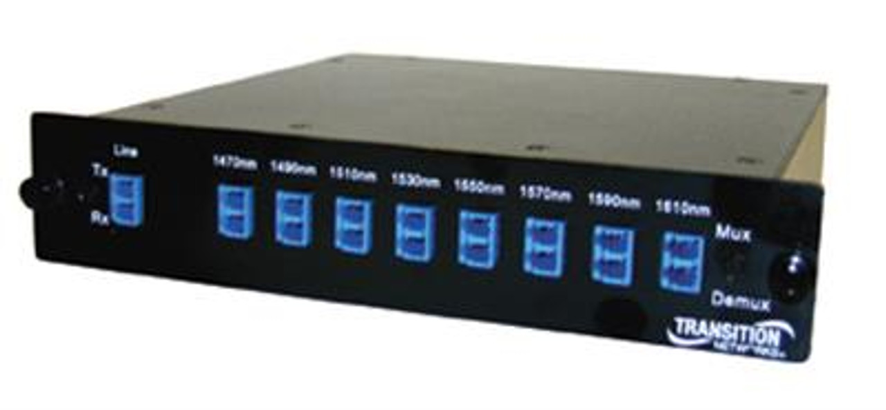 CWDM-A1C451-LCR Transition CWDM 1 Channel Add/Drop Mux 1550 NM Pass 1510 / 1530 / 1550 / 1570 NM Duplex LC Rack Mount Enclosure