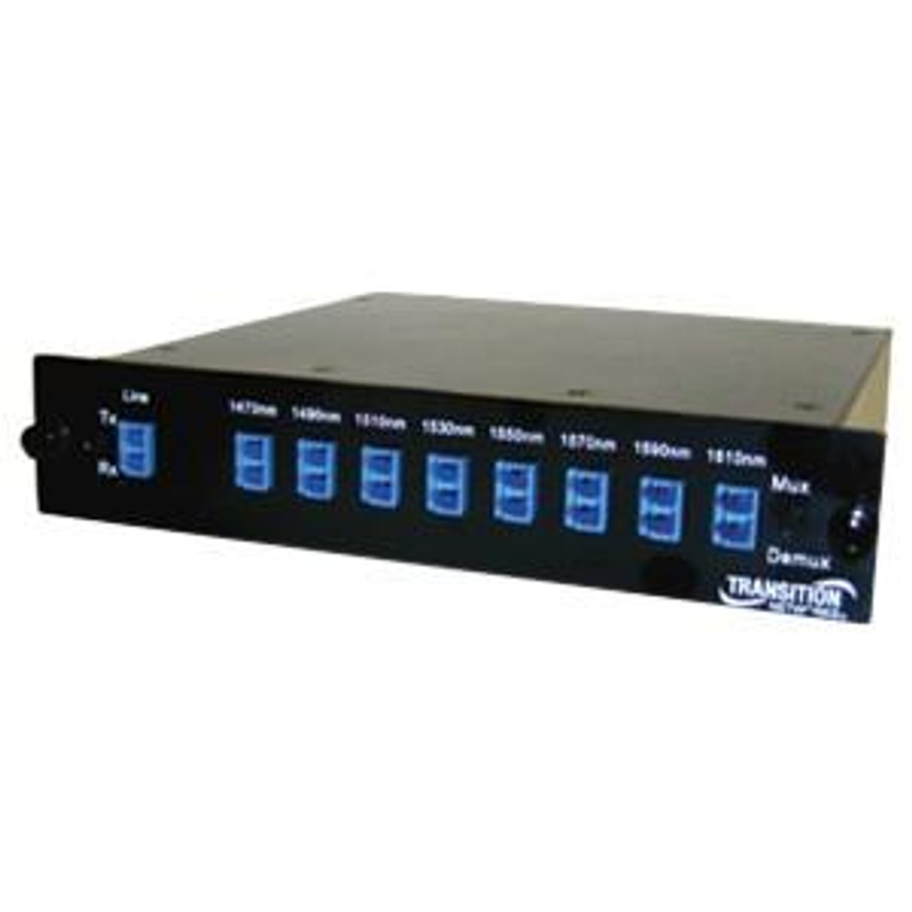 CWDM-M551LCR Transition CWDM 5 Channel Mux/Demux 1510 / 1530 / 1550 / 1570 NM Plus 1310 NM Duplex LC Rack Mount Enclosure