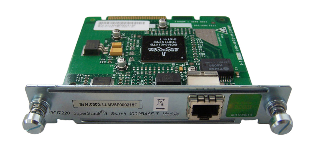 3C17220TAA 3Com SuperStack 3 3C17220 1 x 1000Base-T LAN Expansion Module (Refurbished)