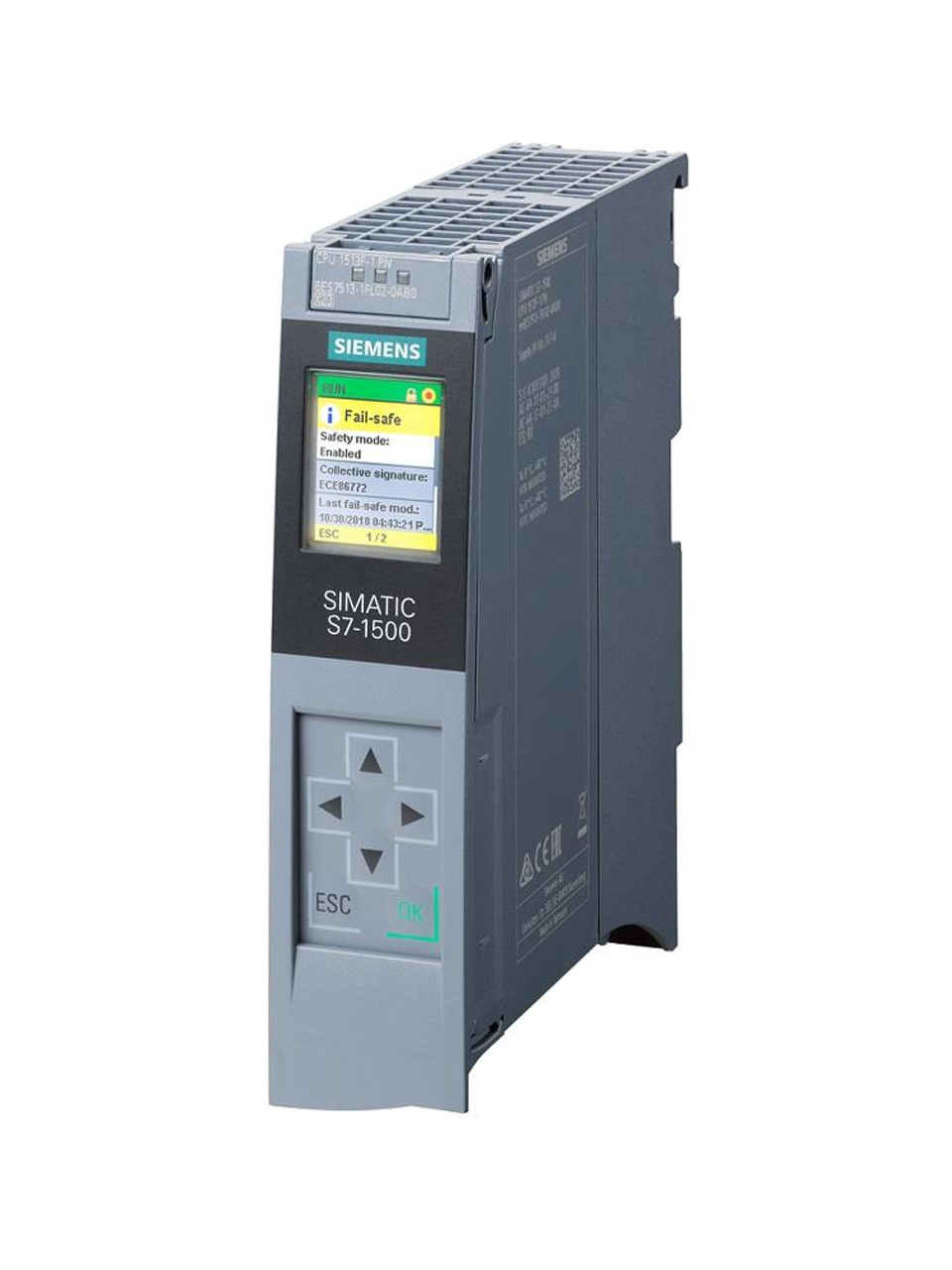 6ES75131FL020AB0 Siemens SIMATIC S7-1500F CPU 1513F-1 PN 450 kB / 1.5 MB 1xPN Interface with 2 Port Switch