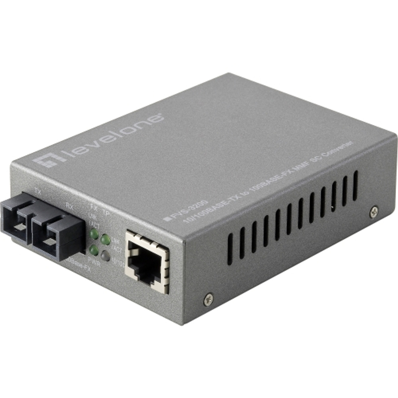 FVS-3200 LevelOne Web Smart 10/100 Based TX to 100FX MMF SC Media Converter Web Smart Media converter, 10/100 Based TX to 100FX MMF SC