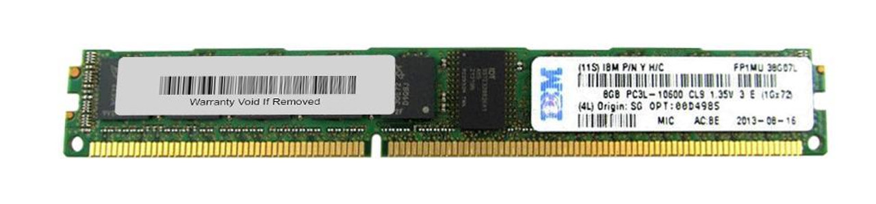 00D4985-01 IBM 8GB PC3-10600 DDR3-1333MHz ECC Registered CL9 240-Pin DIMM 1.35V Low Voltage Very Low Profile (VLP) Dual Rank x8 Memory Module