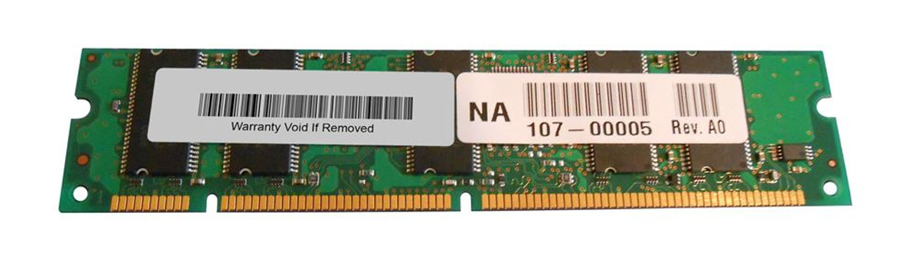 107-00005 NetApp 256MB PC133 133MHz ECC Registered CL3 168-Pin DIMM Single Rank Memory Module