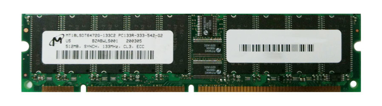 10K0023-PE Edge Memory 512MB PC133 133MHz ECC Registered CL3 3.3V 168-Pin SDRAM RDIMM Memory Module