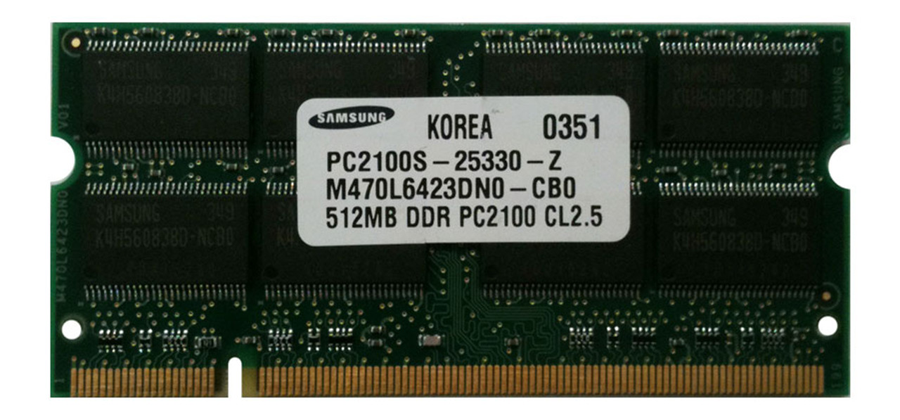 10K0032PE Edge Memory 512MB PC2100 DDR 266MHz Non-ECC Unbuffered CL2.5 2.5V SO DIMM 200-pin Memory Module IBM ThinkPad A31 A31p notebooks.