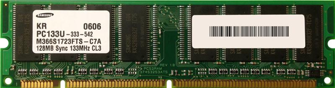 10K0057PE Edge Memory 128MB PC133 133MHz non-ECC Unbuffered 168-Pin DIMM Memory Module for IBM NetVista A22P 6825.