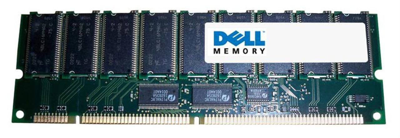 128MPC1331 Dell 128MB PC133 133MHz ECC Registered CL2 168-Pin DIMM Single Rank SDRAM Memory Module
