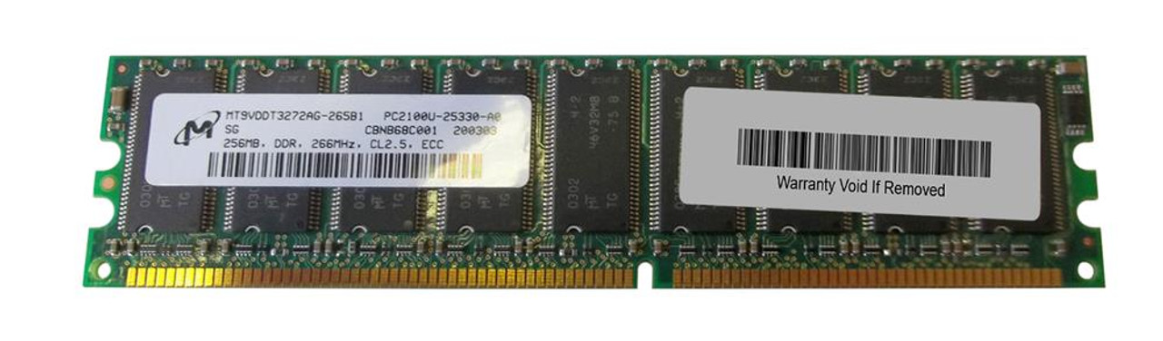 12R6967-PE Edge Memory 256MB PC2100 DDR-266MHz ECC Unbuffered CL2.5 184-Pin DIMM Memory Module
