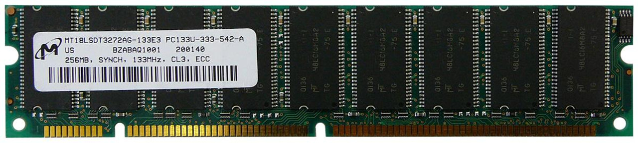 16P6349-PE Edge Memory 256MB PC133 133MHz ECC Unbuffered CL3 168-Pin DIMM Memory Module