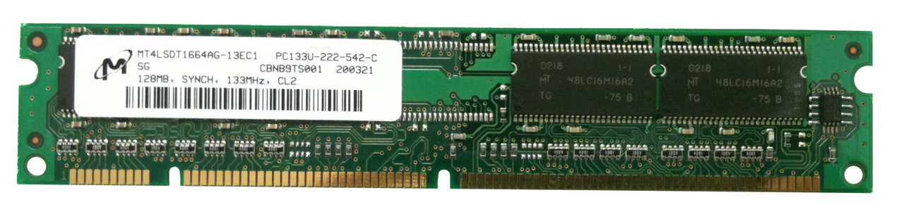 16P8590-PE Edge Memory 128MB PC133 133MHz non-ECC Unbuffered CL3 168-Pin DIMM Memory Module