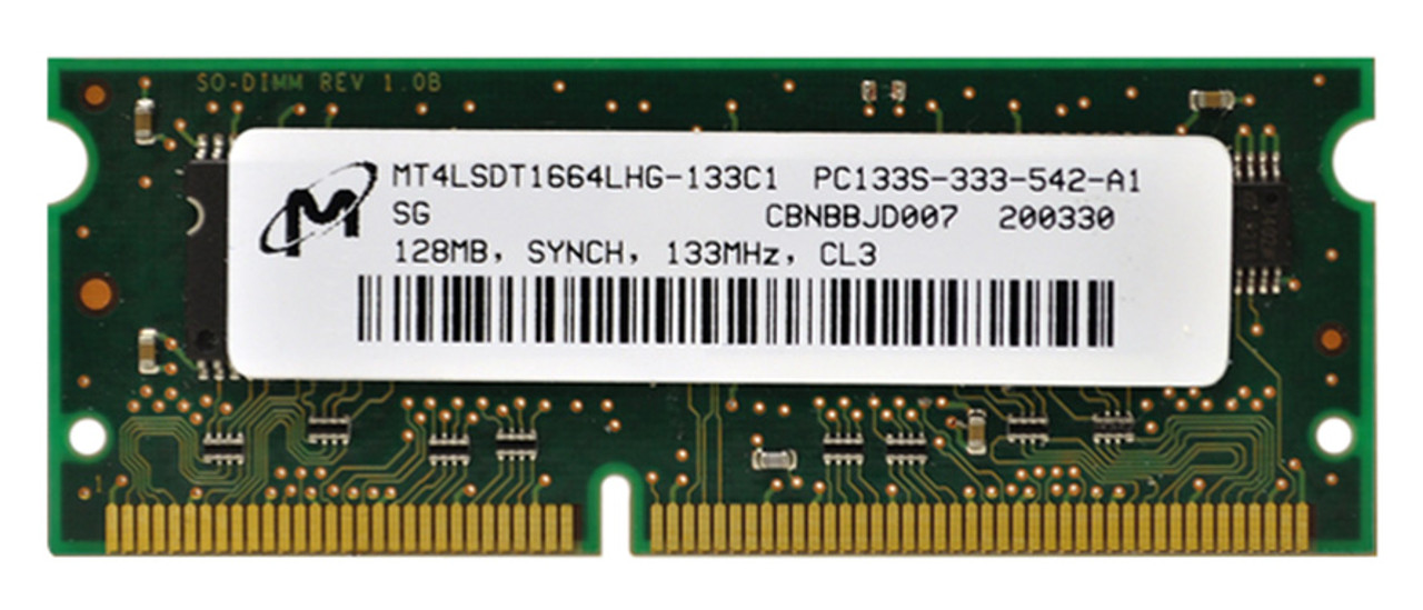 197897-B25-PE Edge 128MB PC133 133MHz non-ECC Unbuffered 144-Pin SoDimm Memory Module