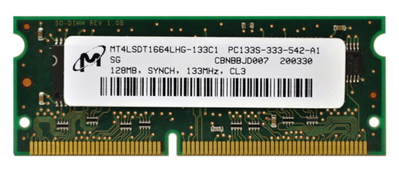 197897B25PE Edge Memory 128MB PC133 SDRAM 133Mhz Non-ECC Unbuffered 3.3V Sodimm 144-pin Memory Module for Compaq Notebooks