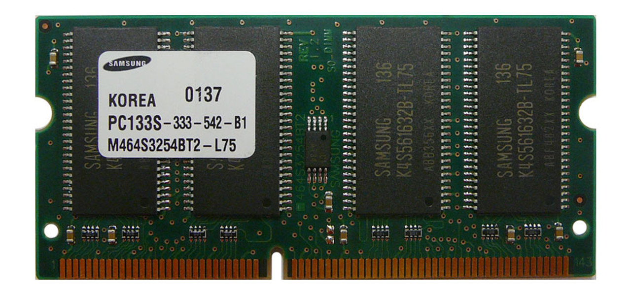 197898B25PE Edge Memory 256MB PC133 SDRAM 133MHz Non-ECC Unbuffered SoDIMM 144-pin Memory Module For Compaq Notebooks