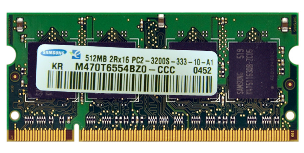 1SMEPZZTAE1-AA Memory Upgrades 512MB Module DDR2 PC2-3200 400MHz 200-Pin SoDIMM