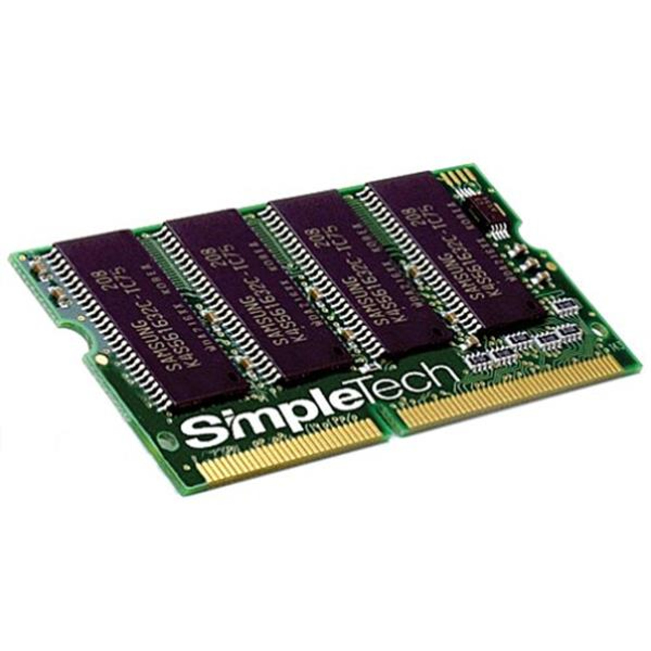 20L0254-STI SimpleTech 64MB PC100 100MHz Non-Parity Unbuffered CL2 144-Pin SoDimm Memory Module