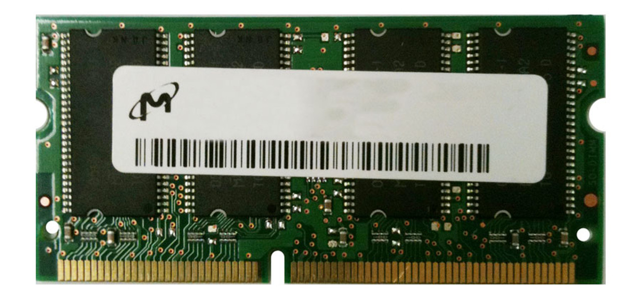 256MBPC100 Micron 256MB PC100 100MHz non-ECC Unbuffered CL2 144-Pin SoDimm Memory Module 256MB
