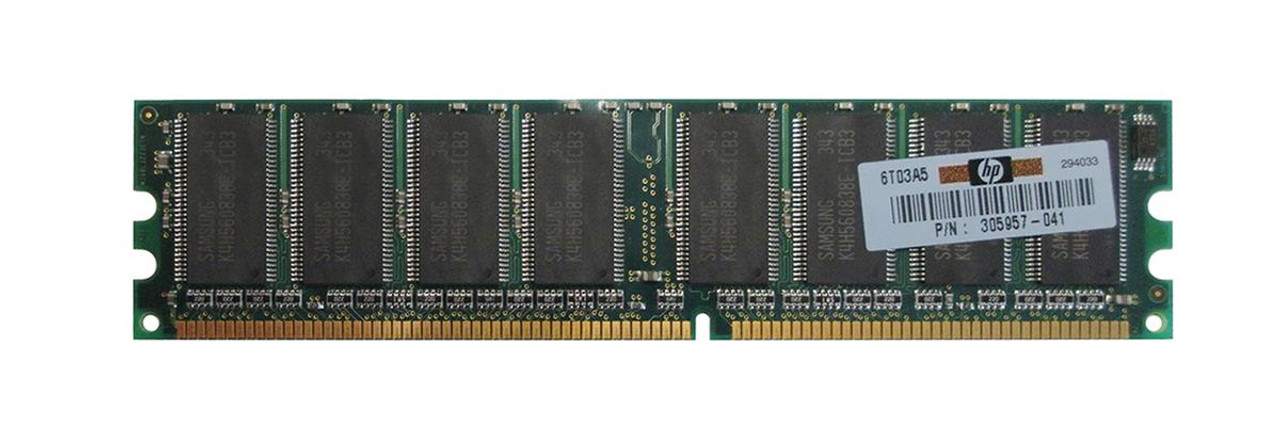 305957041 HP 256MB PC2700 DDR-333MHz non-ECC Unbuffered CL2.5 184-Pin DIMM 2.5V Memory Module