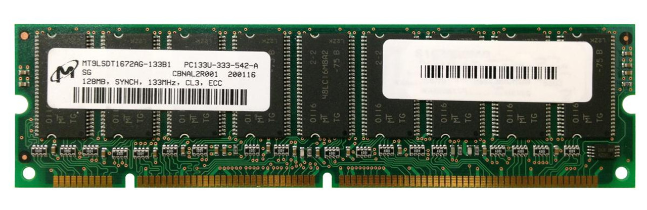 33L3572-PE Edge Memory 128MB PC133 133MHz ECC Unbuffered CL3 168-Pin DIMM Memory Module