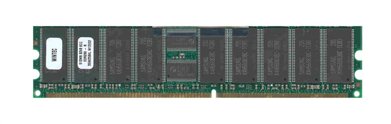 35942584-L Wintec 512MB PC2100 DDR-266MHz Registered ECC CL2.5 184-Pin DIMM 2.5V Dual Rank Memory Module