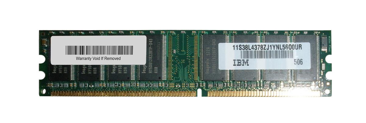 38L4378 IBM 512MB PC3200 DDR-400MHz non-ECC Unbuffered CL3 184-Pin DIMM Memory Module