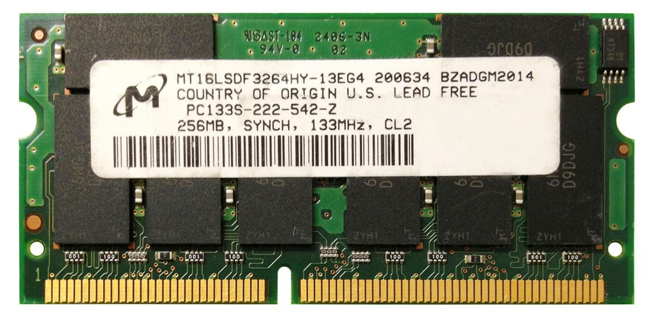 38L4697-PE Edge Memory 256MB PC133 133MHz non-ECC Unbuffered CL3 144-Pin SoDimm Memory Module