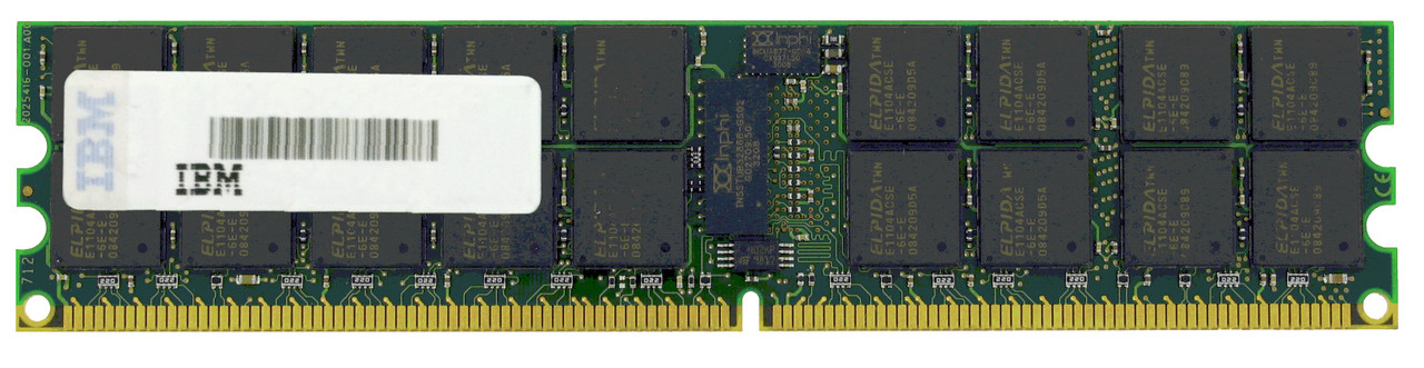 39M5818B IBM 1GB Kit (2 X 512MB) PC2-3200 DDR2-400MHz ECC Registered CL3 240-Pin DIMM Single Rank Memory