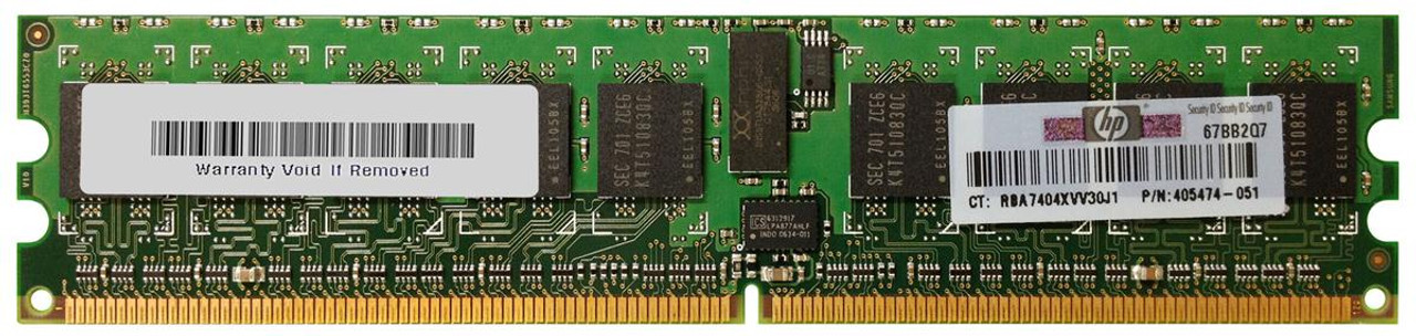 405474-051 HP 512MB PC2-5300 DDR2-667MHz ECC Registered CL5 240-Pin DIMM Single Rank Memory Module for ProLiant Servers