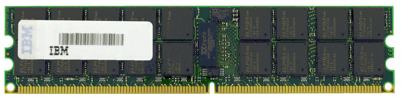 40U7361 IBM Chipkill 1GB Kit (2 X 512MB) PC2-4200 DDR2-533MHz ECC Registered CL4 240-Pin DIMM Memory