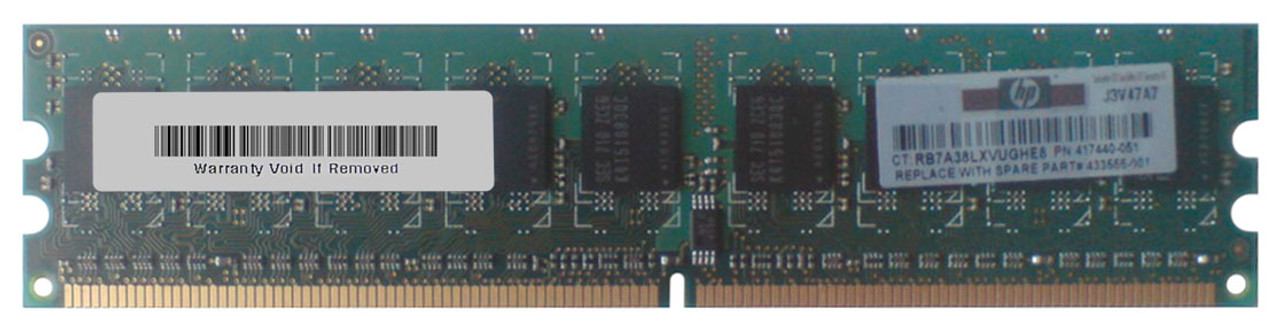 417440-051-06 HP 512MB PC2-5300 DDR2-667MHz ECC Unbuffered CL5 240-Pin DIMM Memory Module