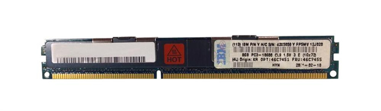 46C7455 IBM 8GB PC3-10600 DDR3-1333MHz ECC Registered CL9 240-Pin DIMM Very Low Profile (VLP) Memory Module