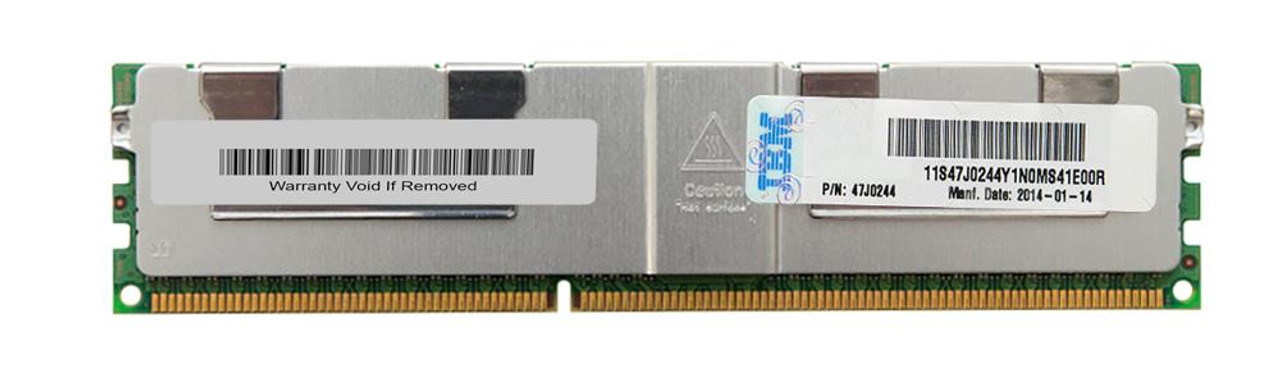 47J0244 IBM 32GB PC3-14900 DDR3-1866MHz ECC Registered CL13 240-Pin Load Reduced DIMM Quad Rank Memory Module