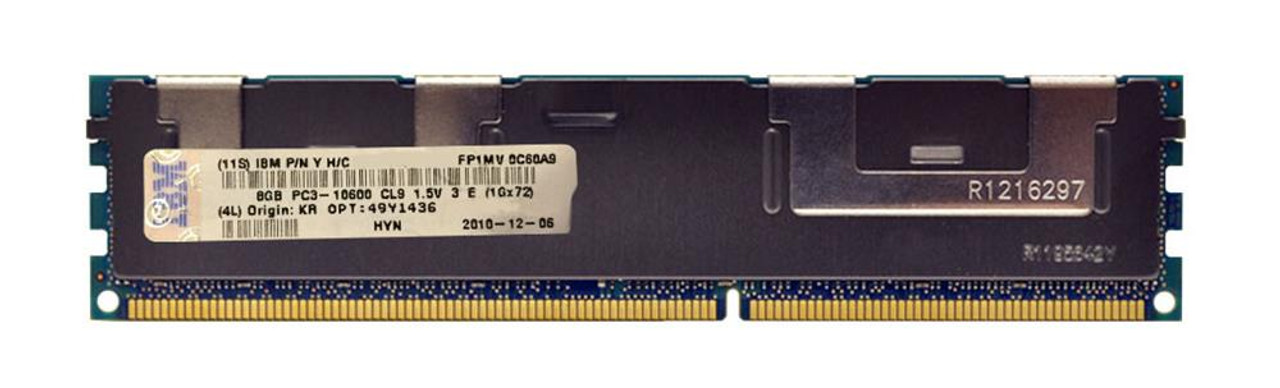 49Y1436 IBM 8GB PC3-10600 DDR3-1333MHz ECC Registered CL9 240-Pin Dual Rank Memory Module