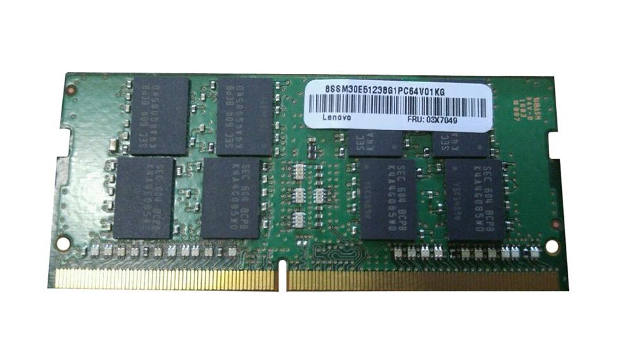 4X70J67435 Lenovo 8GB PC4-17000 DDR4-2133MHz non-ECC Unbuffered CL15 260-Pin SoDimm 1.2V Dual Rank Memory Module