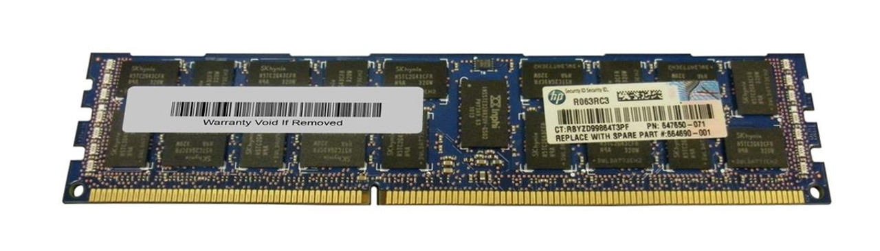 664690001B HP 8GB PC3-10600 DDR3-1333MHz ECC Registered CL9 240-Pin DIMM 1.35V Low Voltage Dual Rank Memory Module