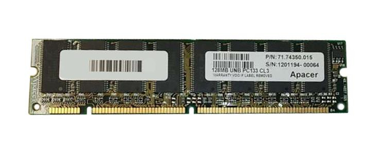 71.74350.015 Apacer 128MB PC133 133MHz non-ECC Unbuffered CL3 168-Pin DIMM Single Rank Memory Module