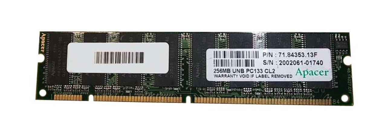 71.84353.13F Apacer 256MB PC133 133MHz non-ECC Unbuffered CL2 168-Pin DIMM Memory Module