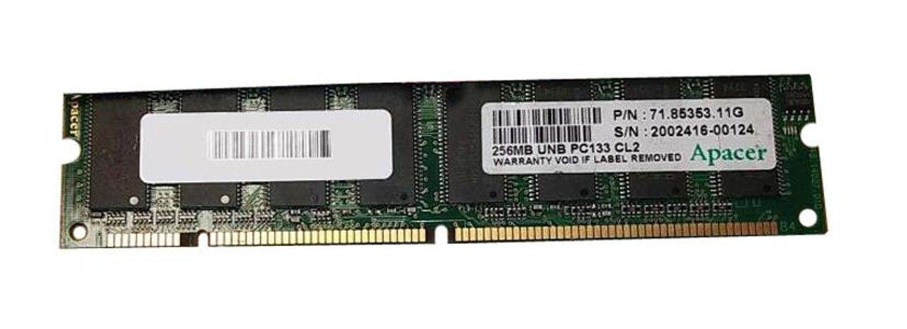 71.85353.11G Apacer 256MB PC133 133MHz non-ECC Unbuffered CL3 168-Pin DIMM Memory Module