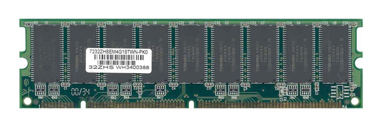 7232ZHSEM4G19TWN-PK0 PNY 256MB PC133 133MHz ECC Unbuffered CL3 168-Pin DIMM Memory Module