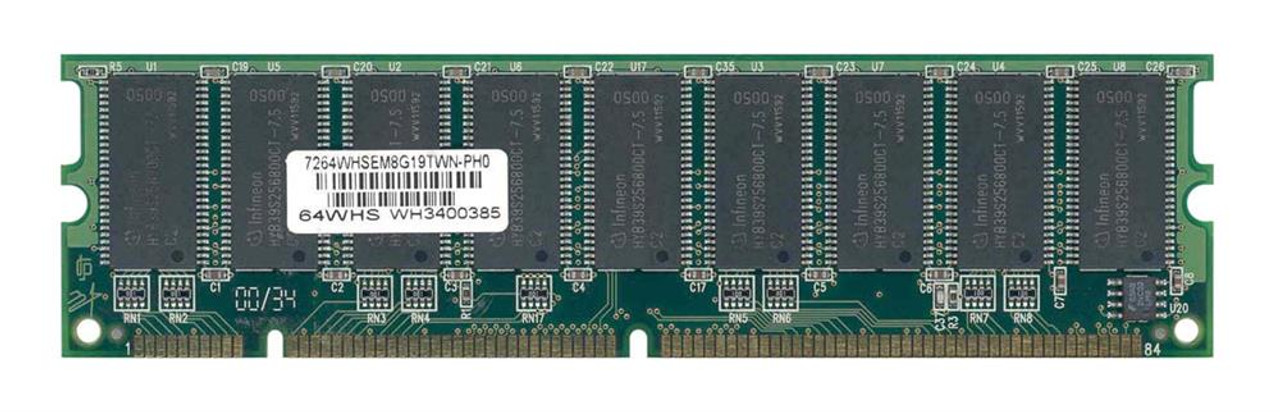 7264WHSEM8G19TWN-PH0 PNY 512MB PC133 133MHz ECC Unbuffered CL3 168-Pin DIMM Memory Module
