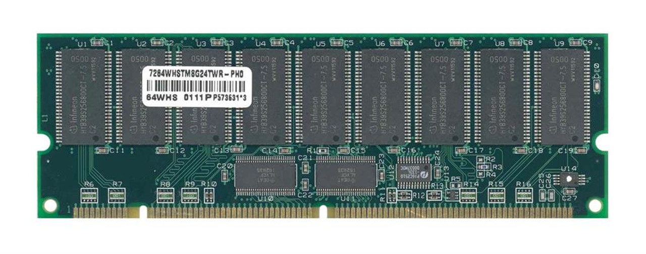 7264WHSTM8G24TWR-PH0 PNY 512MB PC133 133MHz ECC Registered CL3 3.3V 168-Pin DIMM Memory Module