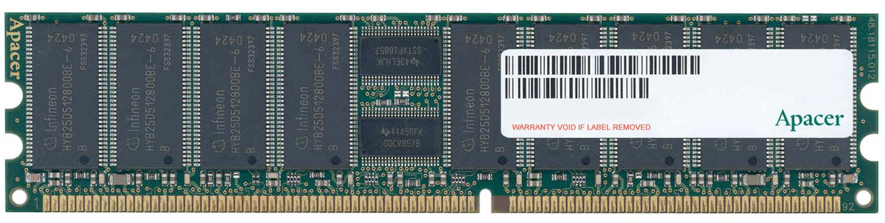 75.85380.790 Apacer 256MB PC2100 DDR-266MHz Registered ECC CL2.5 184-Pin DIMM 2.5V Single Rank Memory Module