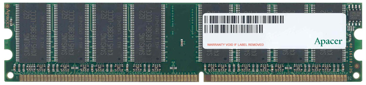 77.10703.11B Apacer 512MB PC2100 DDR-266MHz non-ECC Unbuffered CL2.5 184-Pin DIMM Dual Rank Memory Module