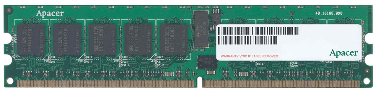 78.91G57.401 Apacer 1GB Kit (2 X 512MB) PC2-5300 DDR2-667MHz ECC Registered CL5 240-Pin DIMM Single Rank Memory
