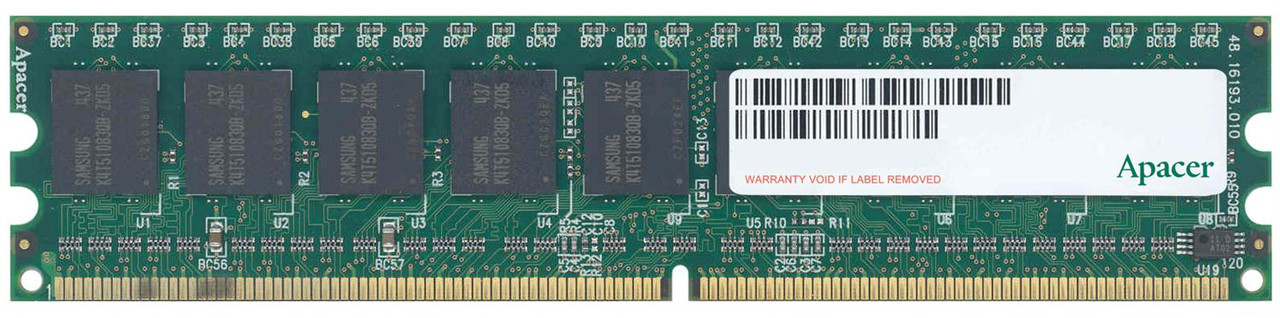 78.91G92.9DC Apacer 512MB PC2-5300 DDR2667MHz ECC Unbuffered CL5 240-Pin DIMM Single Rank Memory Module