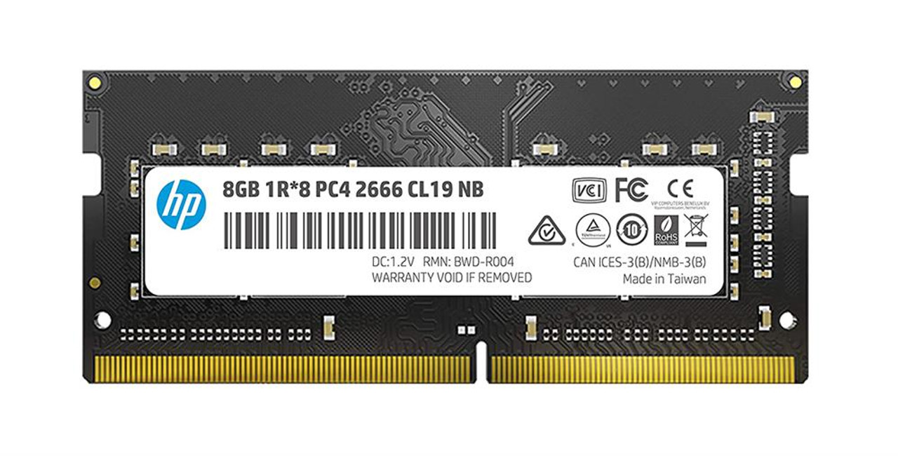 7EH98AA#ABB HP 8GB PC4-21300 DDR4-2666MHz non-ECC Unbuffered CL19 260-Pin SoDimm 1.2V Single Rank Memory Module