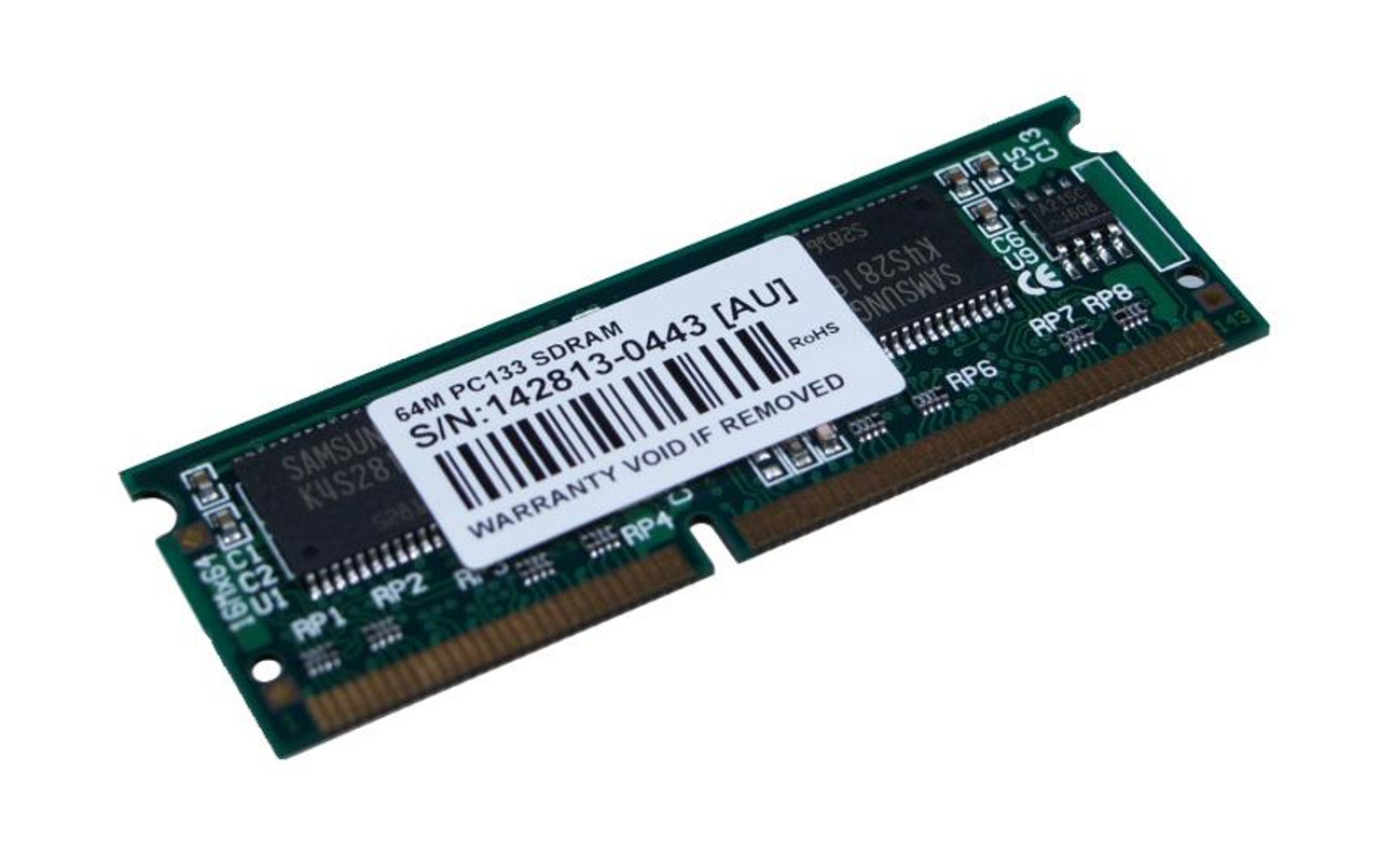 96SS-64M133NN-TR Advantech 64MB PC133 133MHz CL3 non-ECC Unbuffered 144-Pin SoDimm Memory Module